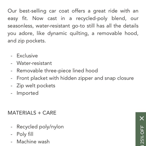 Garnet Hill car coat - Picture 3 of 10